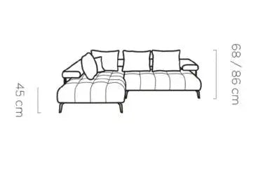 Canapé d'angle Convertible Électrique MAGNETIC L - 258 x 210 cm WERSAL