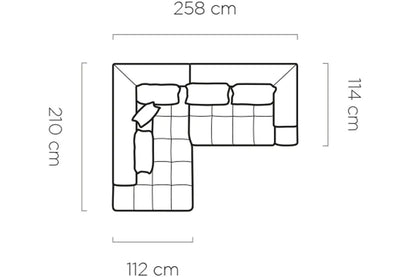 Canapé d'angle Convertible Électrique MAGNETIC L - 258 x 210 cm WERSAL