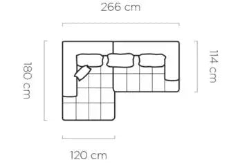 Canapé d'angle Convertible Électrique MAGNETIC S - 266 x 180 cm WERSAL