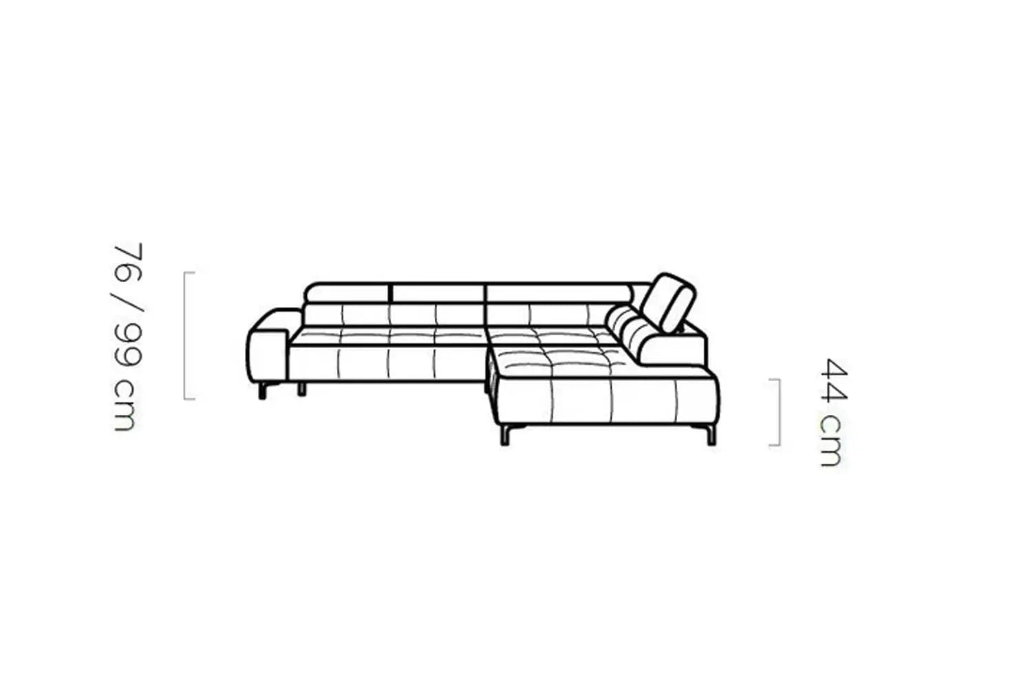 Canapé d'angle Convertible Électrique PLAZA L - 300 x 216 cm WERSAL