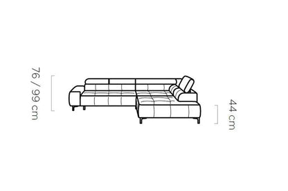 Canapé d'angle Convertible Électrique PLAZA L - 300 x 216 cm WERSAL