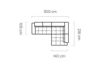 Canapé d'angle Convertible Électrique PLAZA L - 300 x 216 cm WERSAL