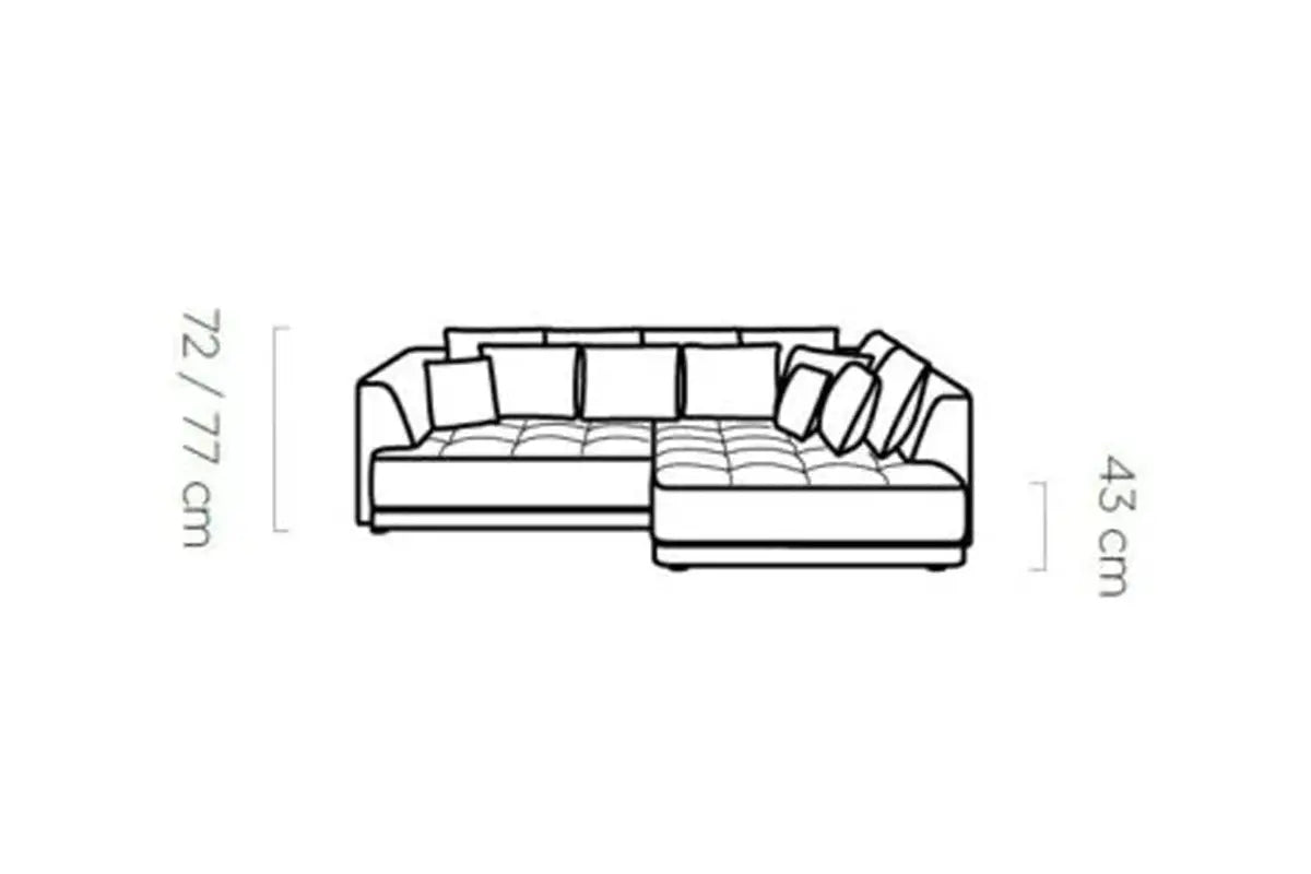 Canapé d'angle Convertible Électrique TIGA - 286 x 207 cm WERSAL