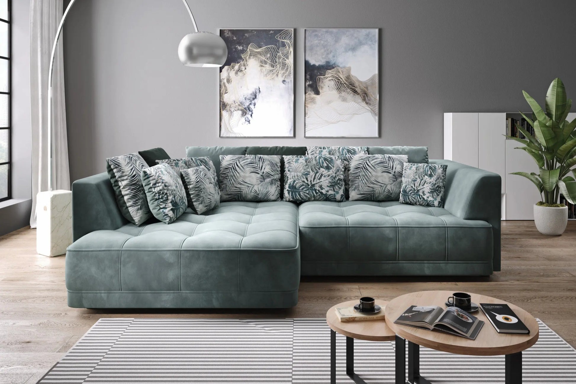 Canapé d'angle Convertible Électrique TIGA S - 286 x 207 cm WERSAL