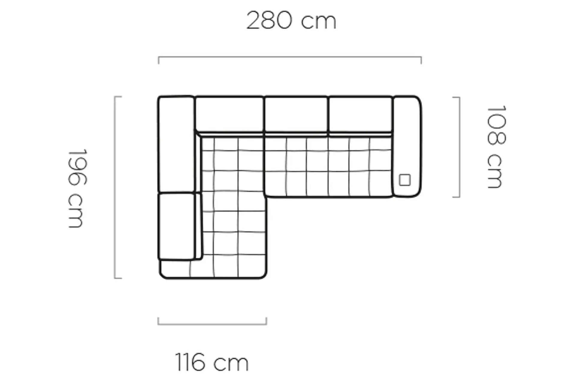 Canapé d'angle Convertible Électrique avec Coffre de Rangement BAGGIO - 280 x 196 cm WERSAL