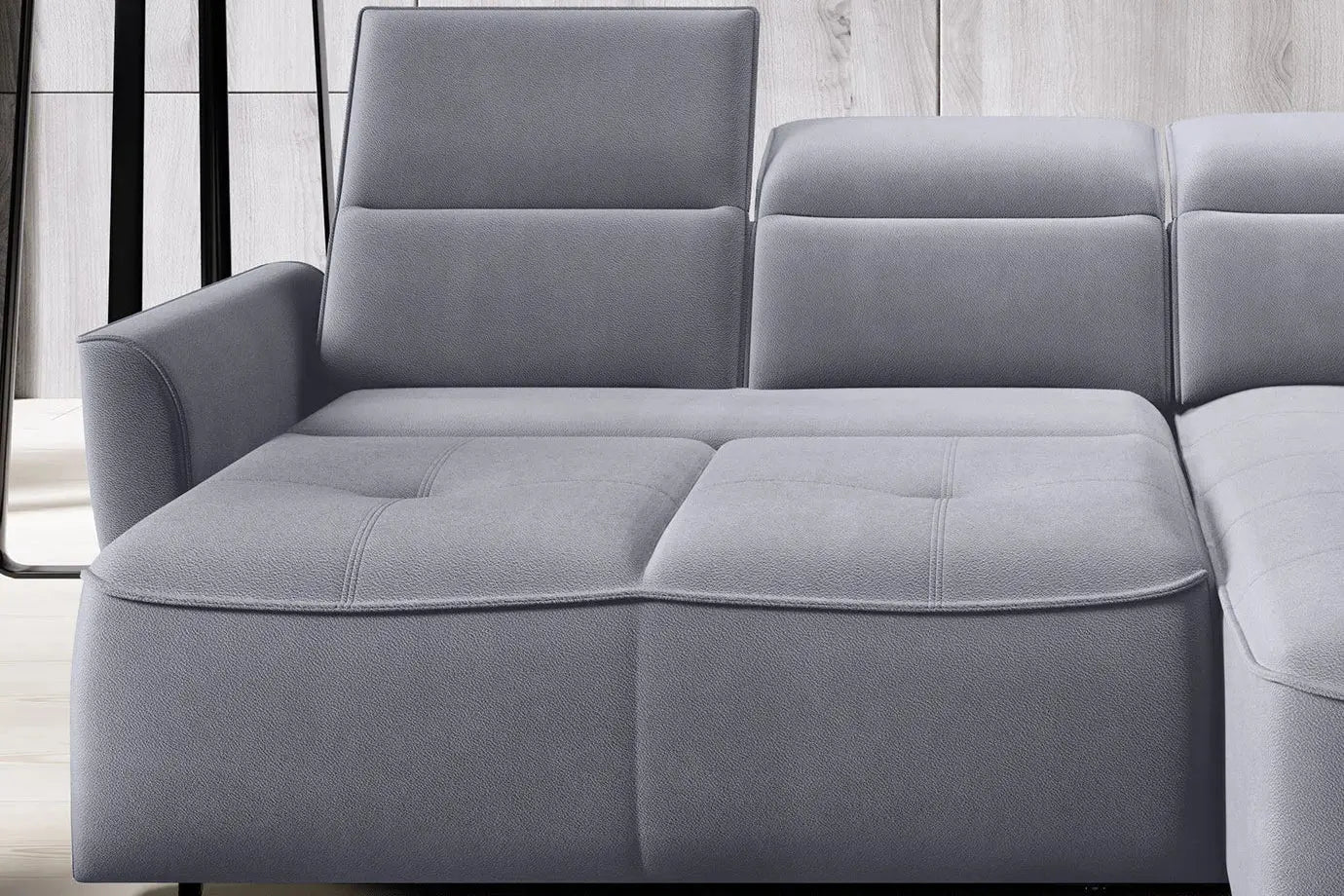 Canapé d'angle Convertible Électrique avec Coffre de Rangement MURILLO L - 261 x 218 cm WERSAL