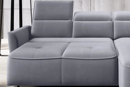 Canapé d'angle Convertible Électrique avec Coffre de Rangement MURILLO L - 261 x 218 cm WERSAL