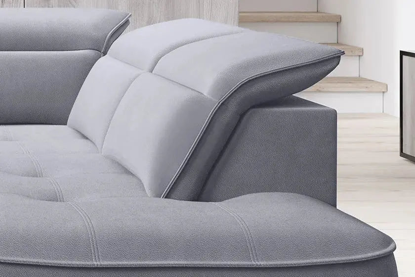 Canapé d'angle Convertible Électrique avec Coffre de Rangement MURILLO L - 261 x 218 cm WERSAL