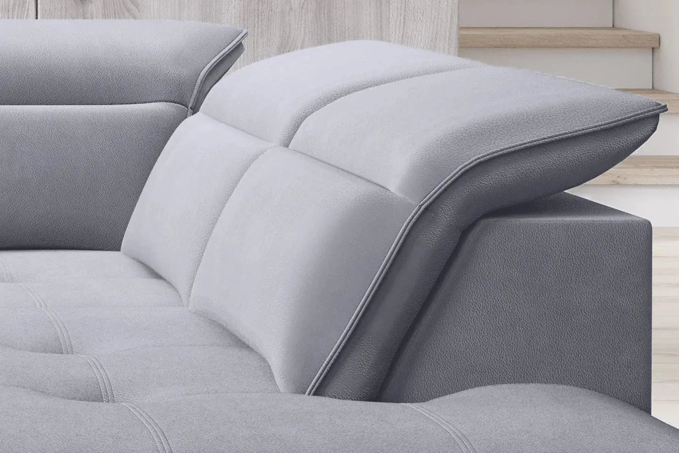 Canapé d'angle Convertible Électrique avec Coffre de Rangement MURILLO L - 261 x 218 cm WERSAL