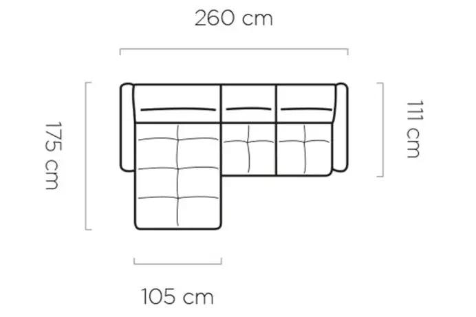 Canapé d'angle Convertible Électrique avec Coffre de Rangement MURILLO S - 260 x 175 cm WERSAL