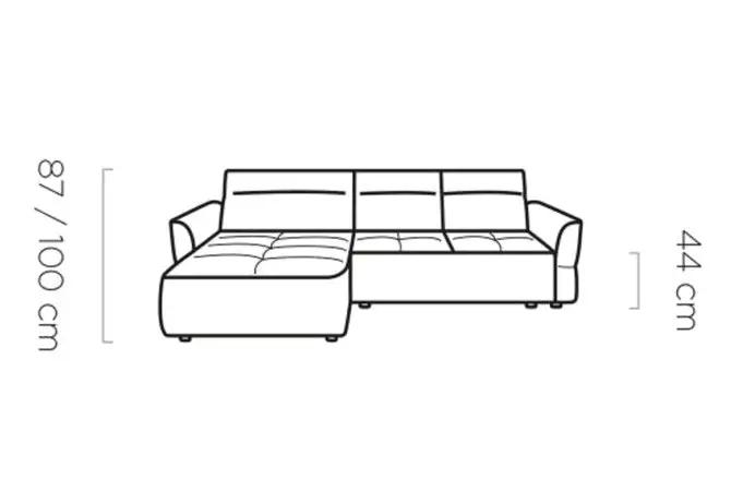 Canapé d'angle Convertible Électrique avec Coffre de Rangement MURILLO S - 260 x 175 cm WERSAL