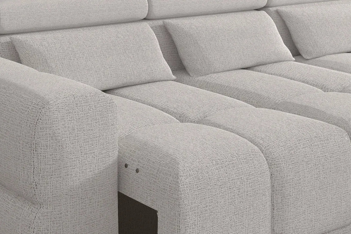 Canapé d'angle Convertible Électrique avec Coffre de Rangement PANAMA S - 290 x 188 cm WERSAL