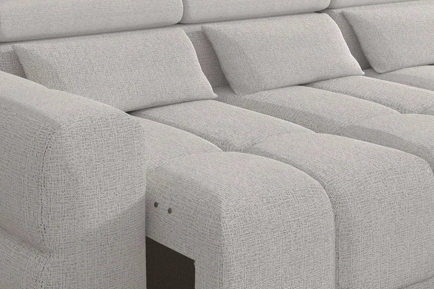 Canapé d'angle Convertible Électrique avec Coffre de Rangement PANAMA S - 290 x 188 cm WERSAL