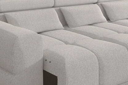 Canapé d'angle Convertible Électrique avec Coffre de Rangement PANAMA S - 290 x 188 cm WERSAL