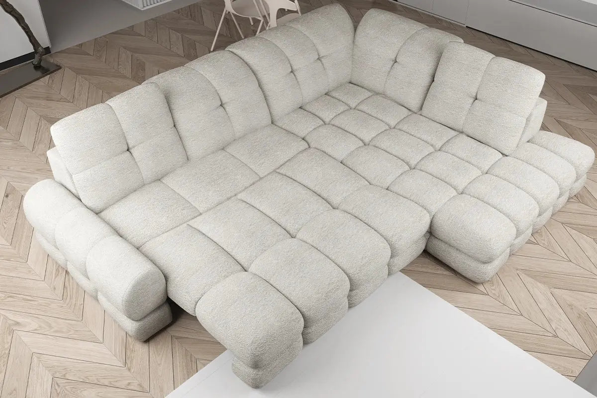 Canapé d'angle Convertible Électrique avec Coffre de Rangement TOLLO L - 302 x 217 cm WERSAL
