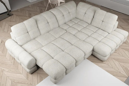 Canapé d'angle Convertible Électrique avec Coffre de Rangement TOLLO L - 302 x 217 cm WERSAL
