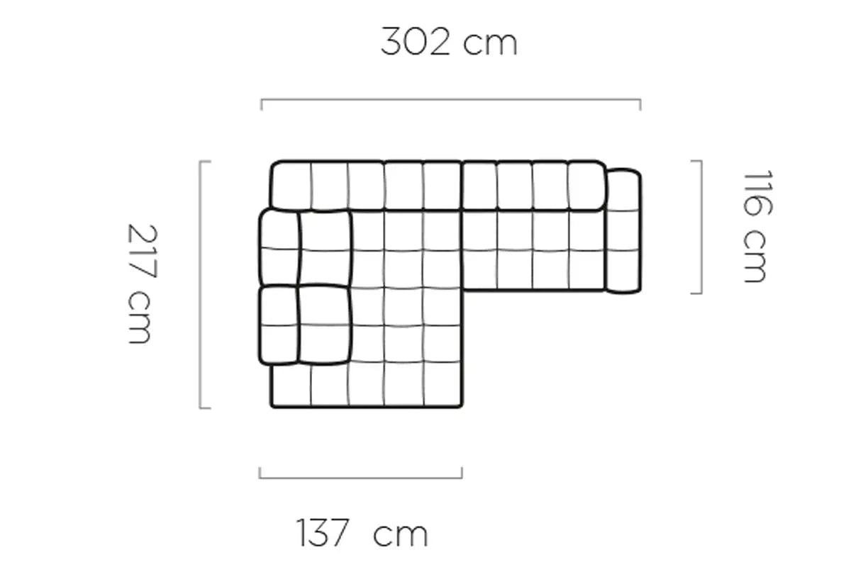 Canapé d'angle Convertible Électrique avec Coffre de Rangement TOLLO L - 302 x 217 cm WERSAL