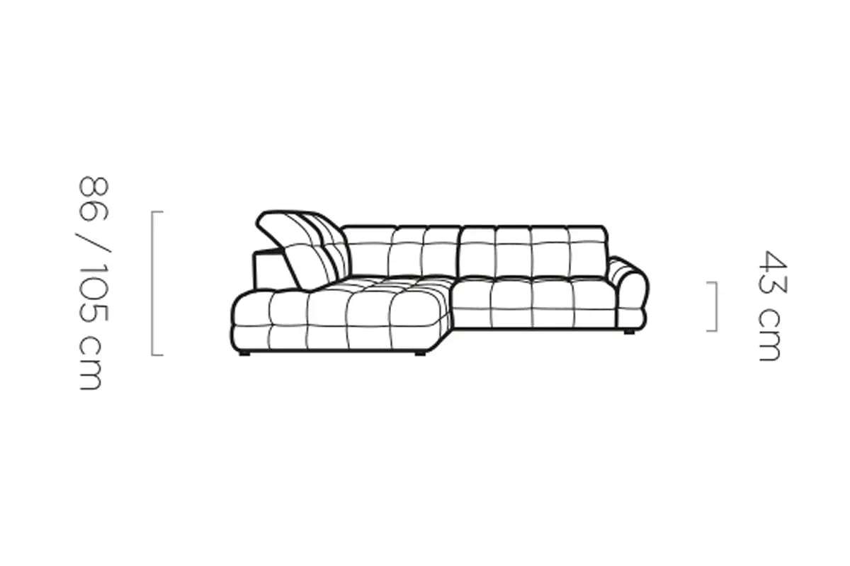 Canapé d'angle Convertible Électrique avec Coffre de Rangement TOLLO L - 302 x 217 cm WERSAL