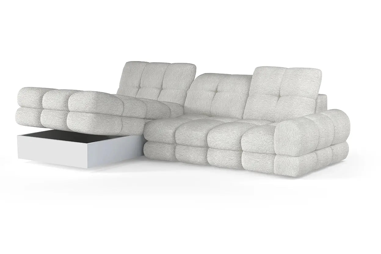Canapé d'angle Convertible Électrique avec Coffre de Rangement TOLLO S - 283 x 171 cm WERSAL