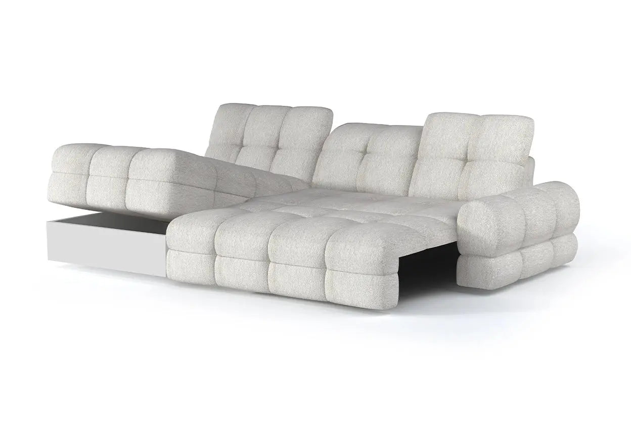 Canapé d'angle Convertible Électrique avec Coffre de Rangement TOLLO S - 283 x 171 cm WERSAL