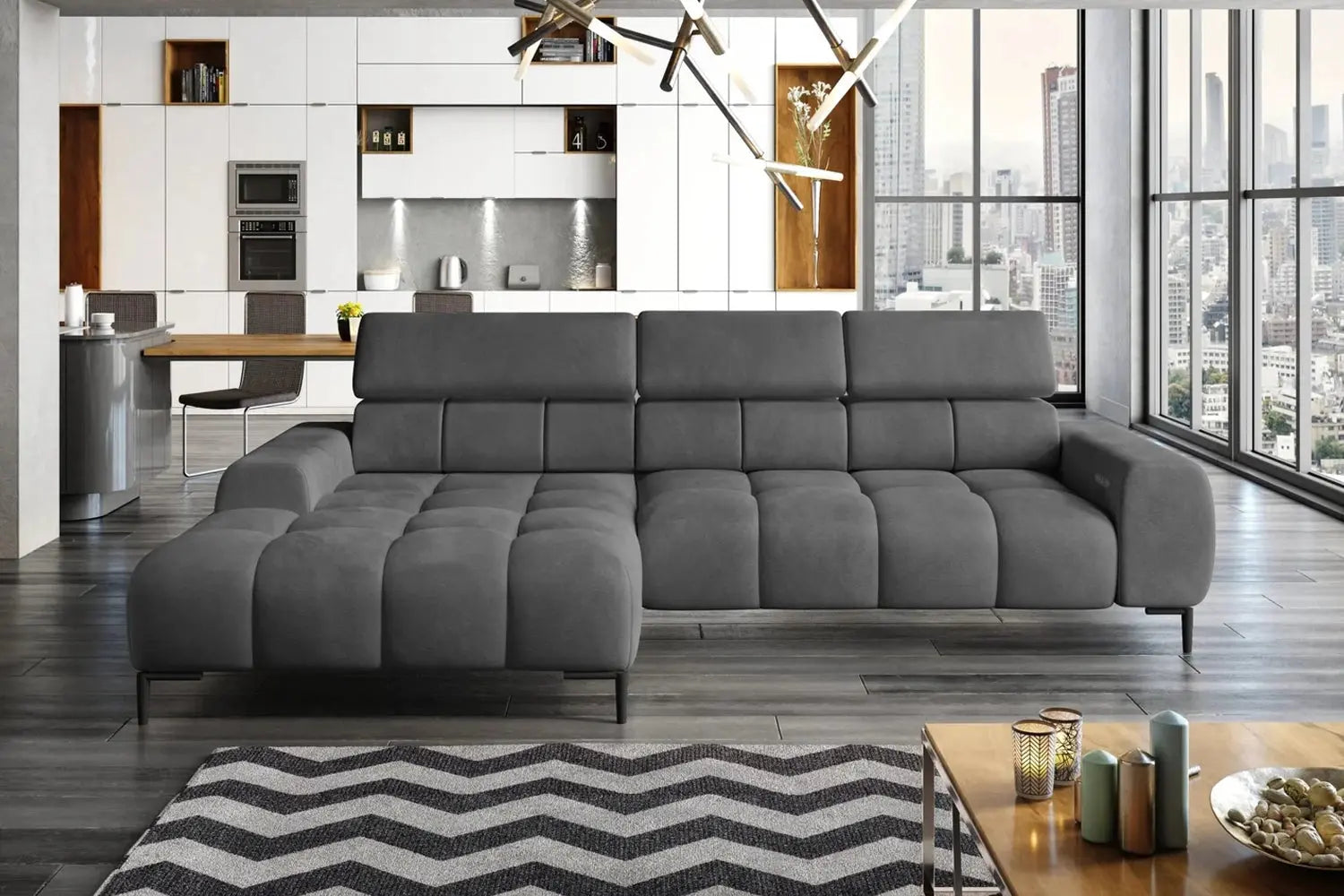 Canapé d'angle Convertible PLAZA S - 270 x 177 cm WERSAL