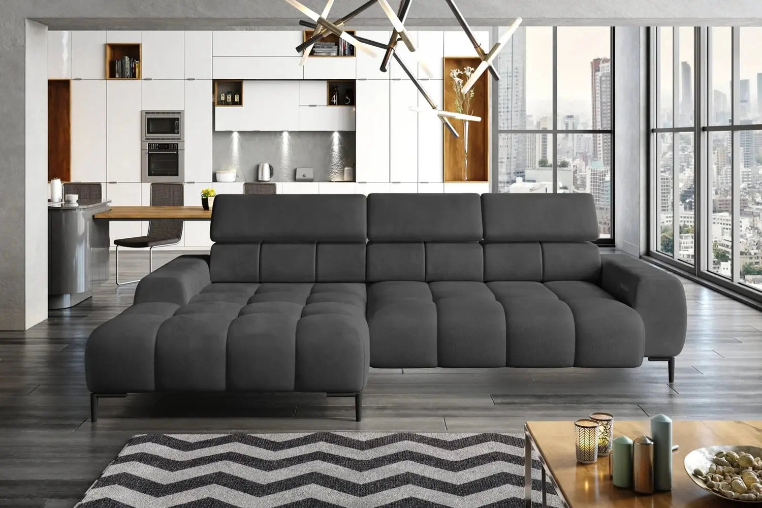 Canapé d'angle Convertible PLAZA S - 270 x 177 cm WERSAL