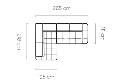 Canapé d'angle Convertible VOSS L - 285 x 218 cm WERSAL