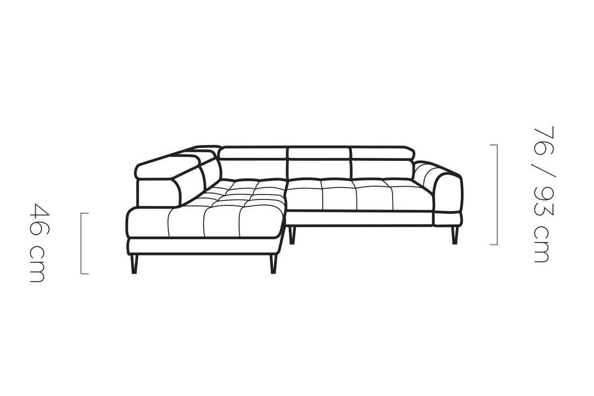 Canapé d'angle Convertible VOSS L - 285 x 218 cm WERSAL