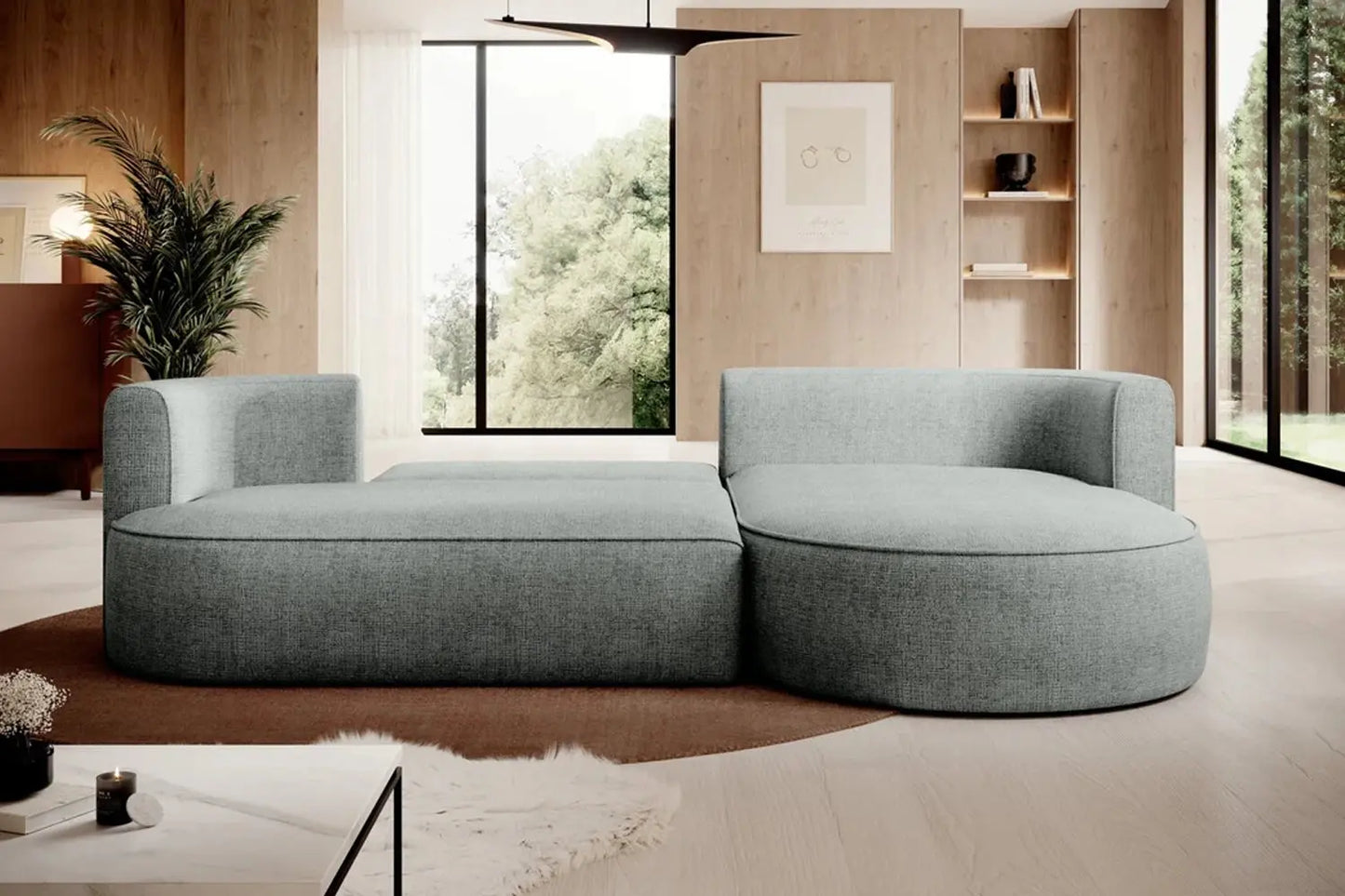 Canapé d'angle Convertible avec Coffre de Rangement FIORE - 284 x 183 cm WERSAL