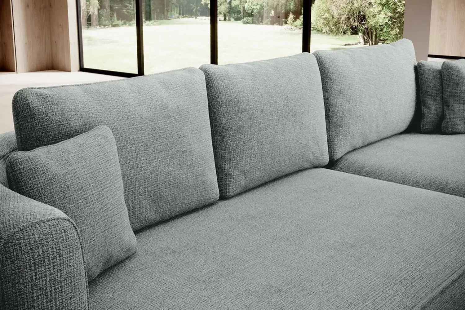 Canapé d'angle Convertible avec Coffre de Rangement FIORE - 284 x 183 cm WERSAL