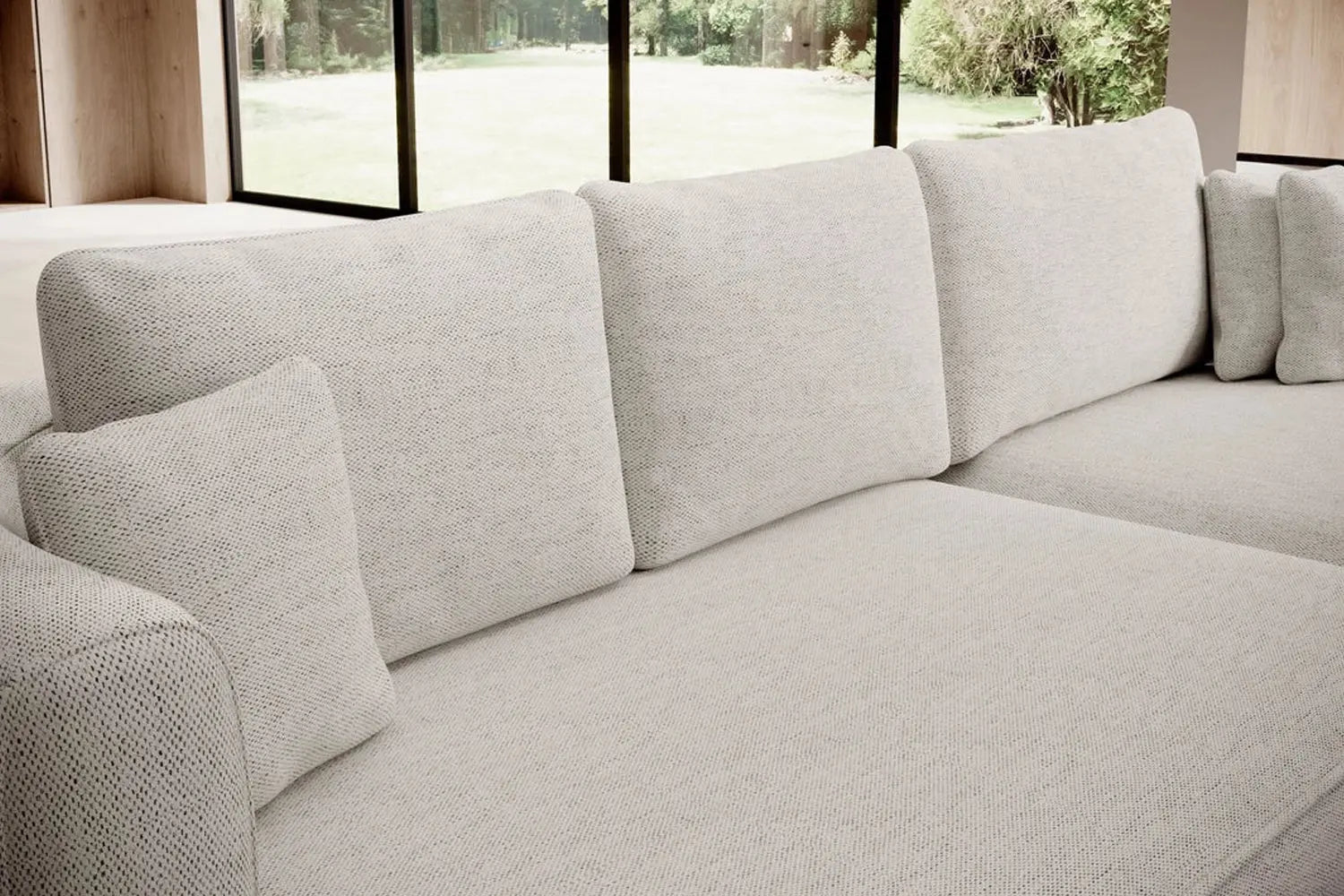 Canapé d'angle Convertible avec Coffre de Rangement FIORE - 284 x 183 cm WERSAL