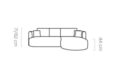 Canapé d'angle Convertible avec Coffre de Rangement FIORE - 284 x 183 cm WERSAL