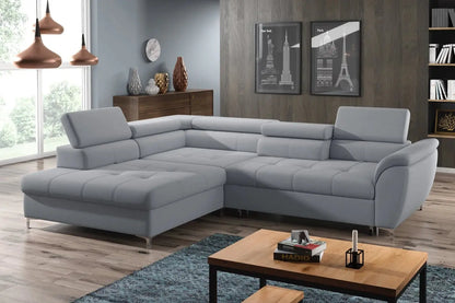 Canapé d'angle Convertible avec Coffre de Rangement TEMPO L - 289 x 218 cm WERSAL