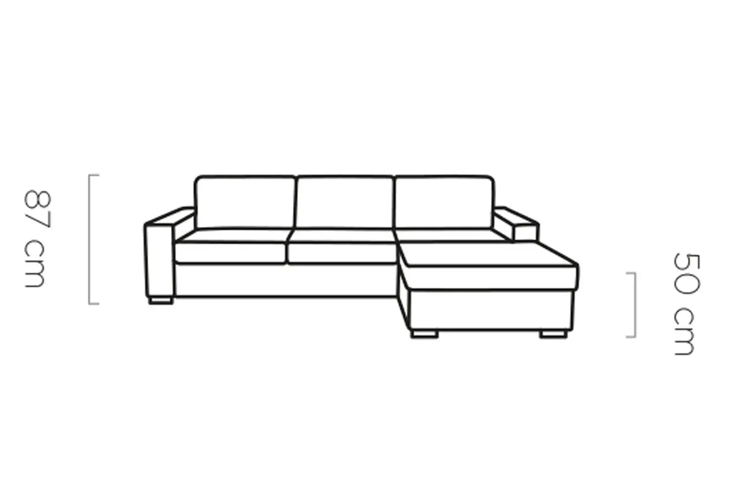 Canapé d'angle Convertible avec Matelas Intégré et Coffre de Rangement VANILLA - 263 x 173 cm WERSAL