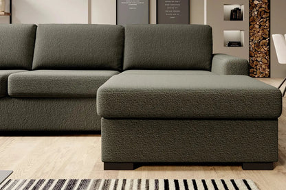 Canapé d'angle Convertible avec Matelas Intégré et Coffre de Rangement VANILLA - 263 x 173 cm WERSAL