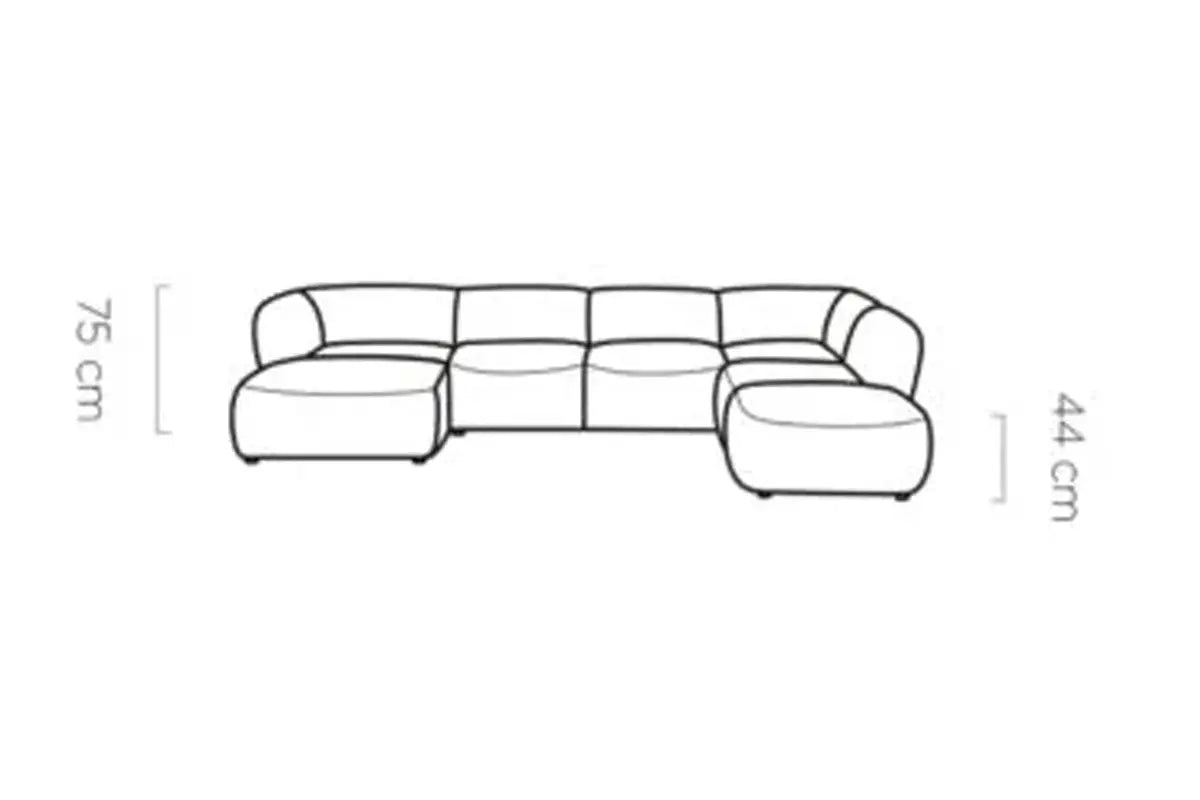 Canapé modulable CANDELO XL - 380 x 228 x 190 cm - TIKOYA