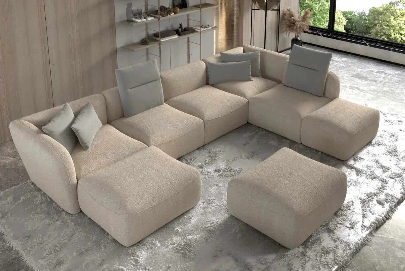 Canapé modulable CANDELO XL - 380 x 228 x 190 cm - TIKOYA