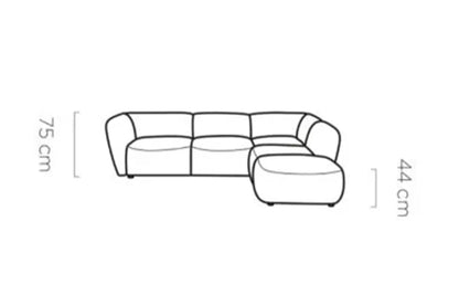 Canapé modulable Candelo L - 290 x 236 cm - TIKOYA