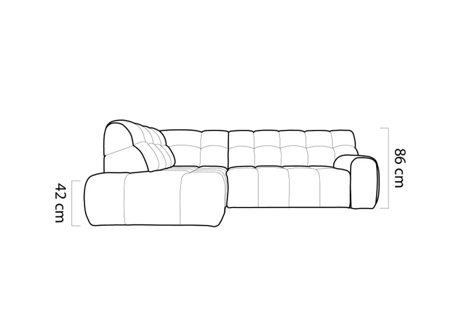 Canapé d'angle convertible électrique COCOON L - 267 x 207 cm WERSAL