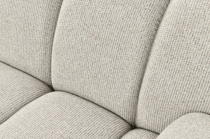 Canapé d'angle modulable 4 places avec pouf, couleur sable TAZA - 276 x 175 cm HOUSE NORDIC
