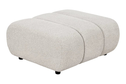 Canapé d'angle modulable 4 places avec pouf, couleur sable TAZA - 276 x 175 cm HOUSE NORDIC