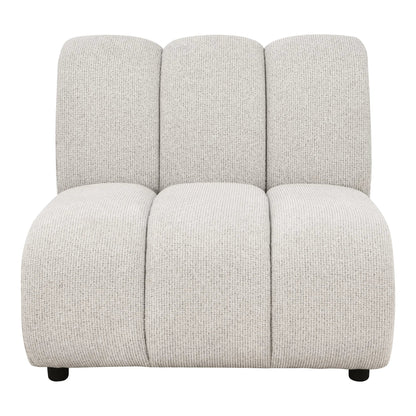 Canapé d'angle modulable 4 places avec pouf, couleur sable TAZA - 276 x 175 cm HOUSE NORDIC