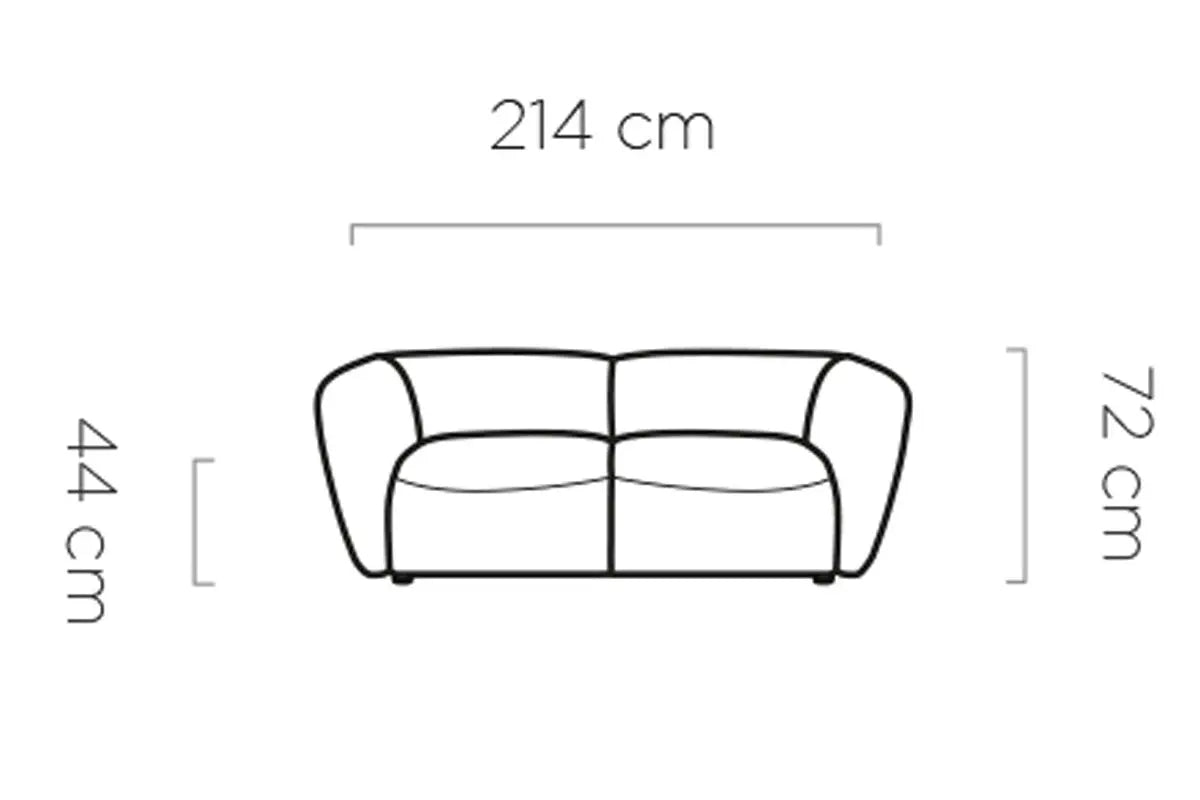 Canapé droit CANDELO 2 personnes - 214 x 105 cm WERSAL