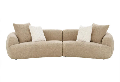 Canapé droit DALY en tissus Maron Clair 302x134 cm HOUSE NORDIC