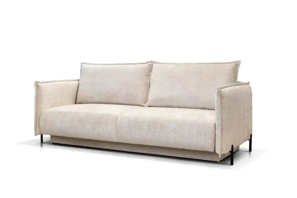 Canapé droit convertible AMALFI en tissus Marbella Beige 226x105 cm SAN MARTINO