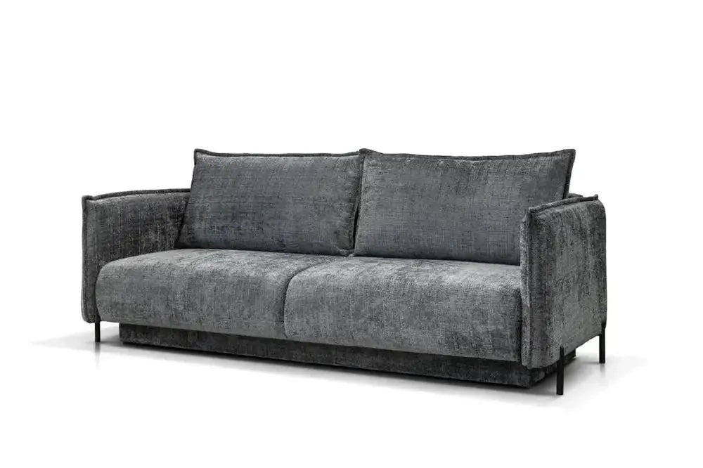 Canapé droit convertible AMALFI en tissus Marbella Gris 226x105 cm SAN MARTINO