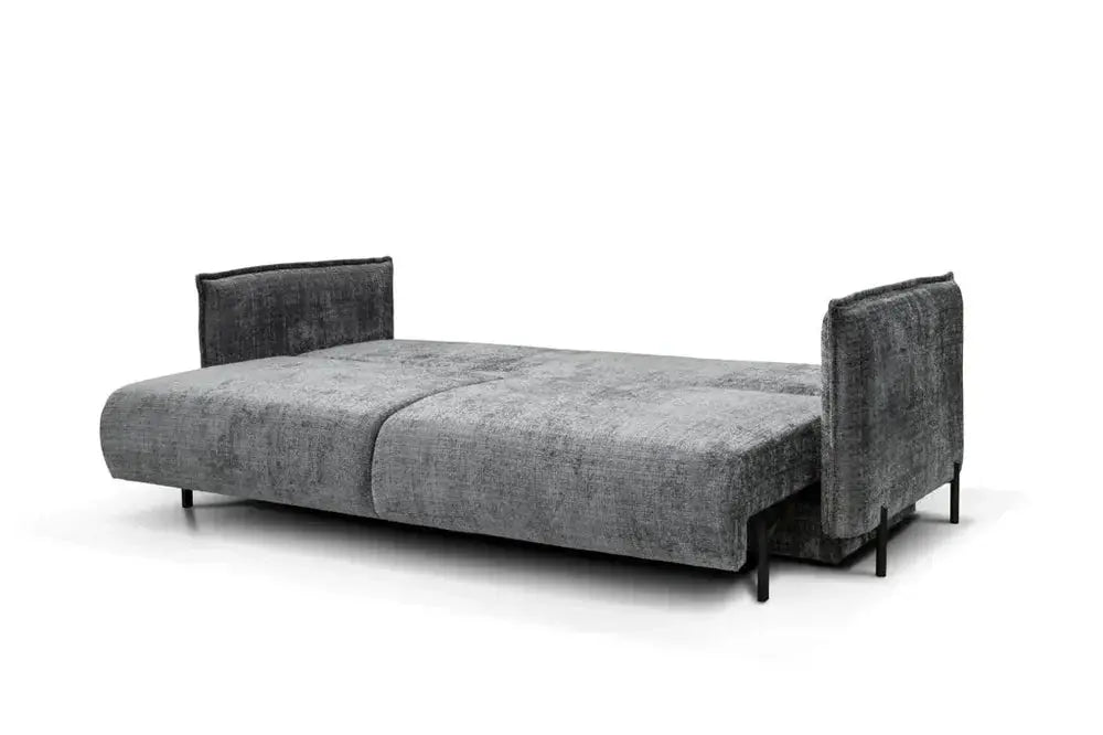 Canapé droit convertible AMALFI en tissus Marbella Gris 226x105 cm SAN MARTINO