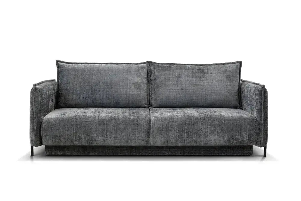 Canapé droit convertible AMALFI en tissus Marbella Gris 226x105 cm SAN MARTINO