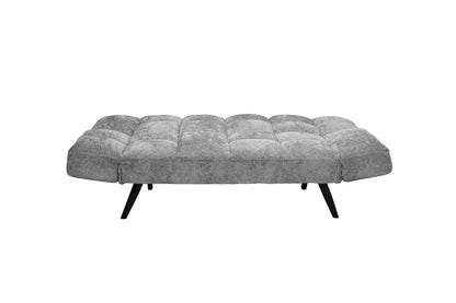 Canapé-lit en Tissu Gris BURSYA - 182 x 82 cm ROUSSEAU