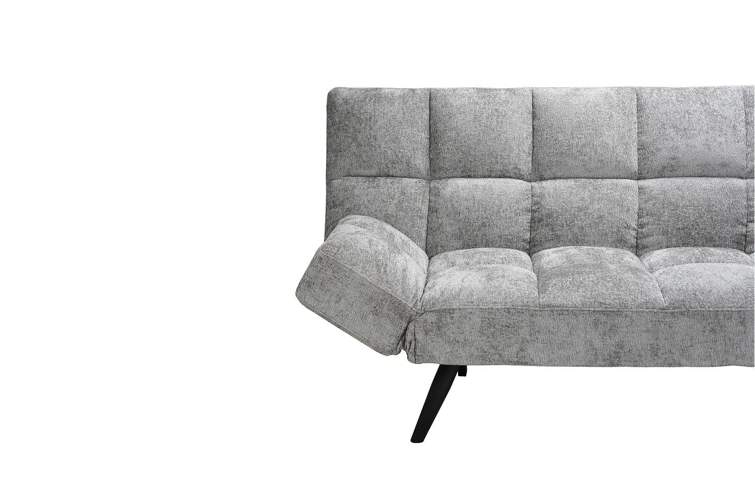 Canapé-lit en Tissu Gris BURSYA - 182 x 82 cm ROUSSEAU